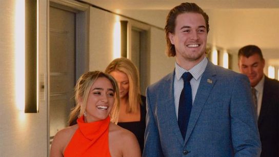 Steelers' Kenny Pickett and fiancee Amy Paternoster Steelers' Kenny Pickett and fiancee Amy Paternoster