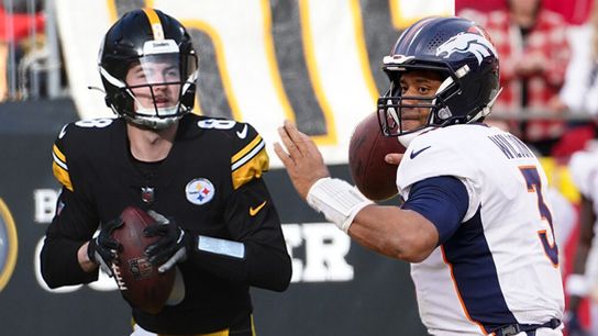 Steelers' Kenny Pickett and Russell Wilson Steelers' Kenny Pickett and Russell Wilson