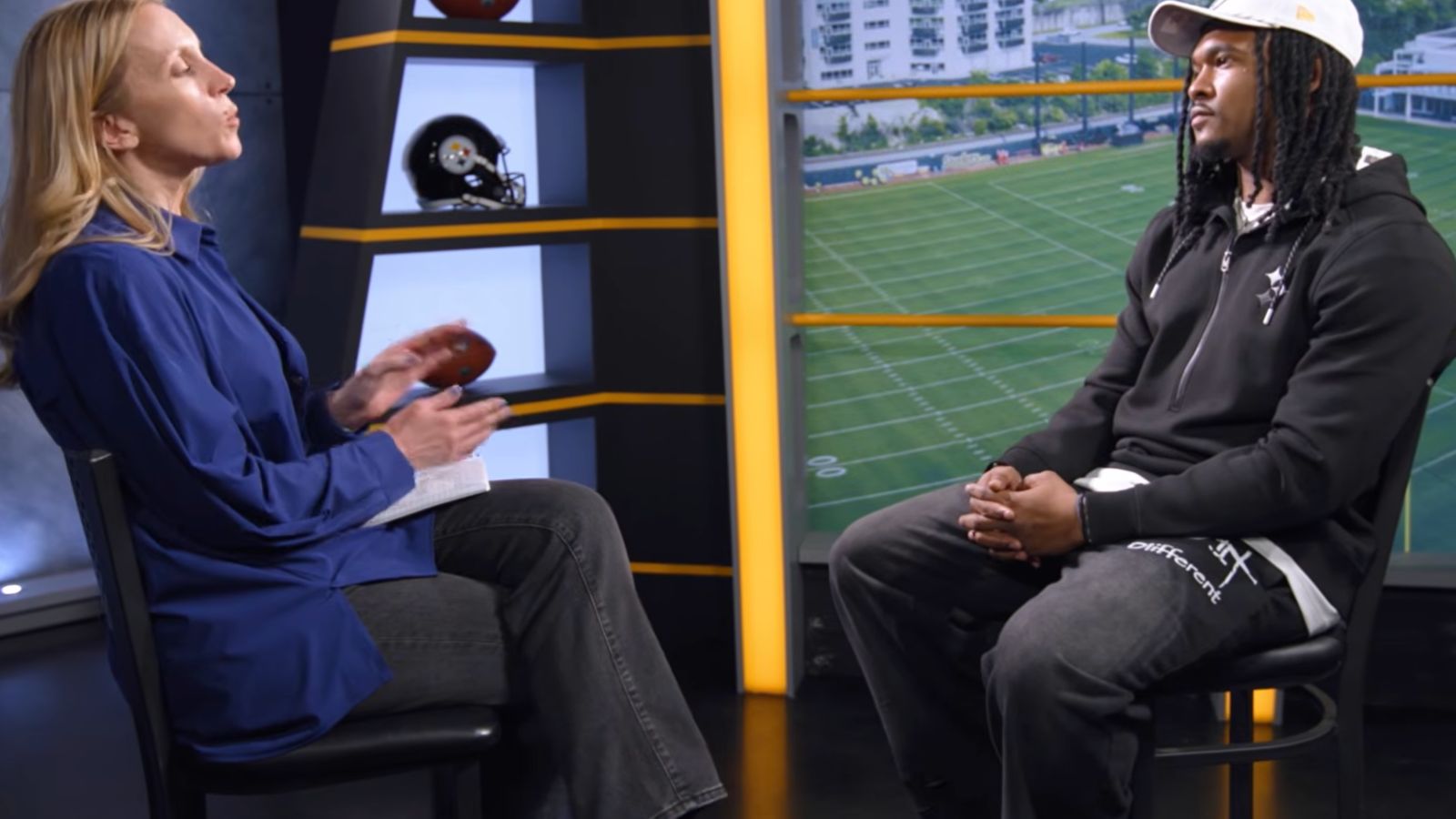 "He's A Great Leader": Steelers' Rico Dowdle Reveals Big Factor In Coming To Pittsburgh (Steelers News). Photo by YouTube / Pittsburgh Steelers
