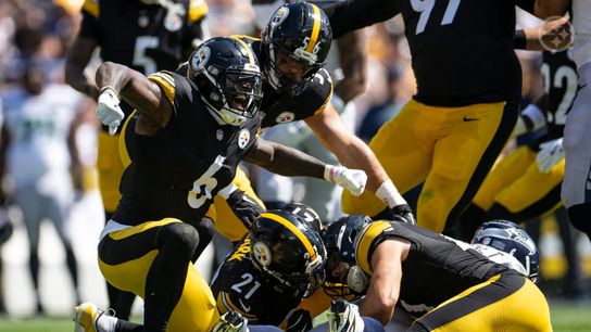 Patrick Queen and the Steelers' defense celebrate a stop against the Seahawks in Week 2 of the 2025 NFL season in Pittsburgh, PA. Patrick Queen and the Steelers' defense celebrate a stop against the Seahawks in Week 2 of the 2025 NFL season in Pittsburgh, PA.