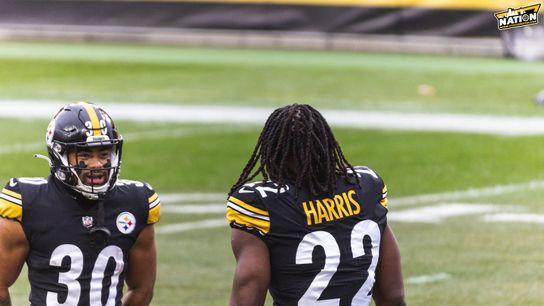 JORDAN SCHOFIELD / STEELER NATION (TWITTER: JSKO_PHOTO) Steelers' Jaylen Warren and Najee Harris