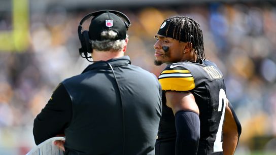 Steelers' Arthur Smith and Justin Fields Steelers' Arthur Smith and Justin Fields