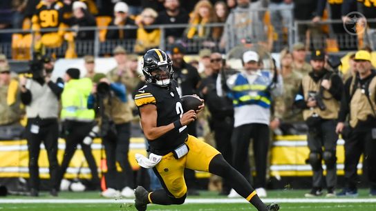 Pittsburgh Steelers' QB Justin Fields coming in off of the bench to finish off the Baltimore Ravens in Week 11 of 2024. Pittsburgh Steelers' QB Justin Fields coming in off of the bench to finish off the Baltimore Ravens in Week 11 of 2024.