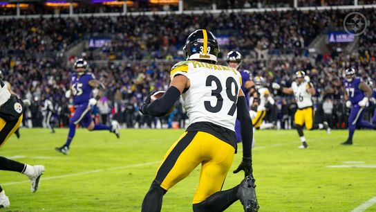 Pittsburgh Steelers' Safety Minkah Fitzpatrick finally gets his first interception after nearly two full seasons against the Baltimore Ravens in 2024. Pittsburgh Steelers' Safety Minkah Fitzpatrick finally gets his first interception after nearly two full seasons against the Baltimore Ravens in 2024.