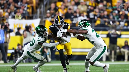 Steelers' WR Van Jefferson makes a catch against the Jets in Week 7 of 2024. Steelers' WR Van Jefferson makes a catch against the Jets in Week 7 of 2024.