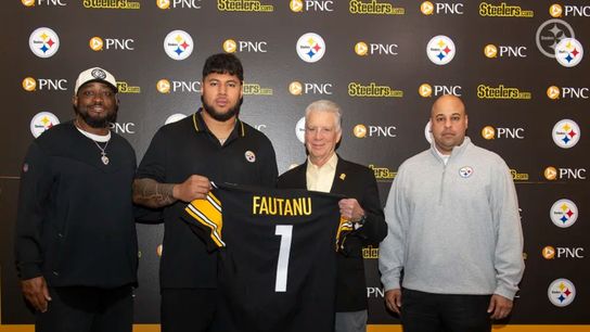 Steelers Mike Tomlin Troy Fautanu Art Rooney II Omar Khan Steelers Mike Tomlin Troy Fautanu Art Rooney II Omar Khan