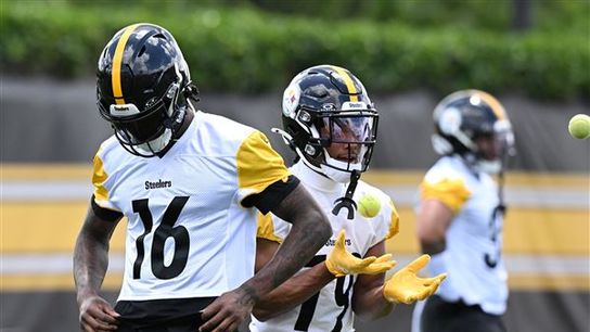 Steelers' Quez Watkins Calvin Austin III Steelers' Quez Watkins Calvin Austin III
