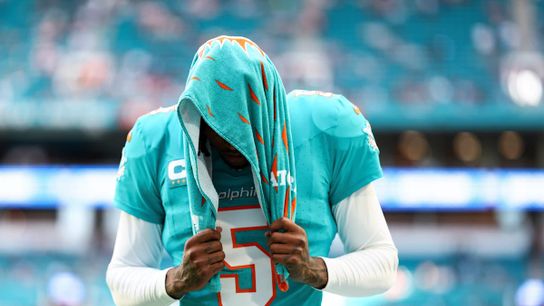 Steelers' CB Jalen Ramsey putting his towel over his head in disappointment following a tough loss.